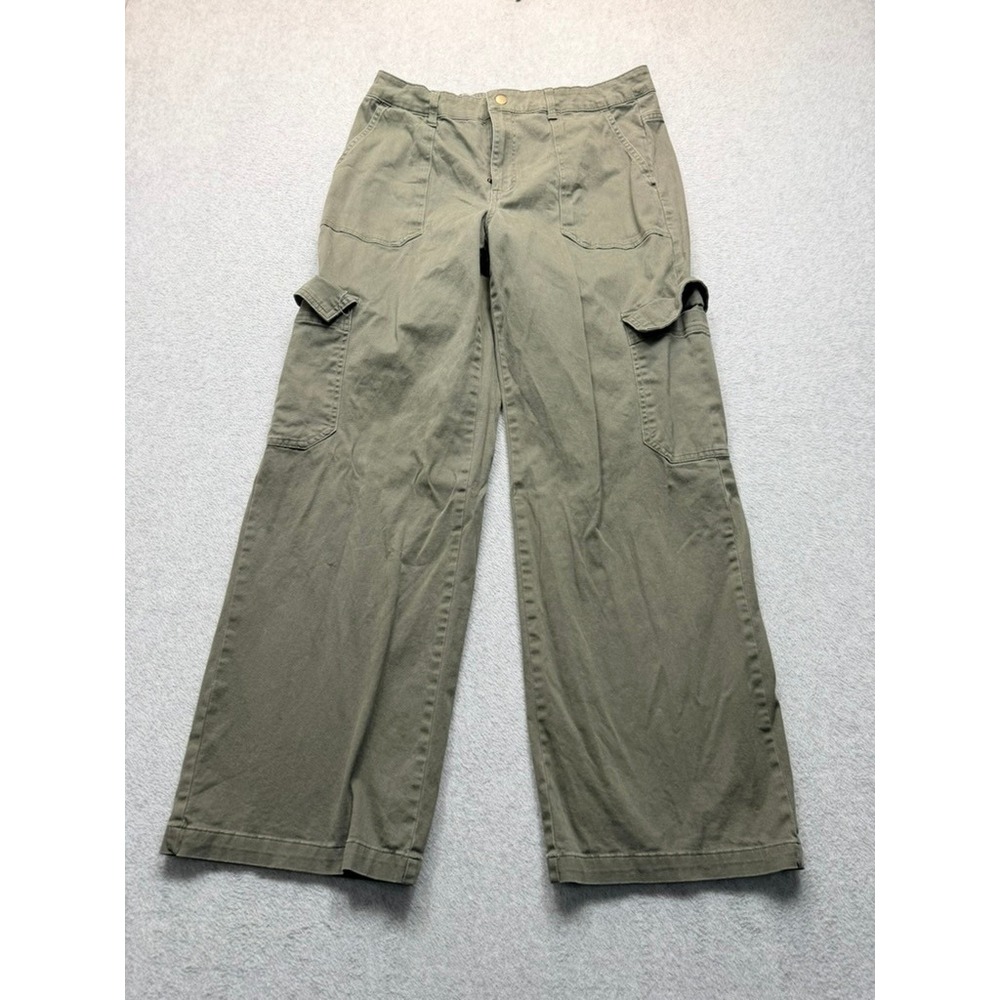 Wild Fable Womens High Rise Wide Leg Cargo Pants Olive Green Size 8